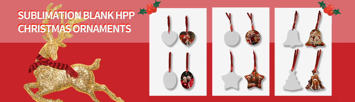 Christmas Ornaments in New Material: Sublimation Blank HPP Christmas Ornaments