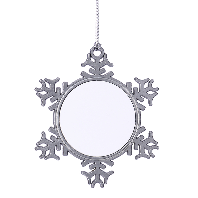 Sublimation Blank Metal Snowflake Christmas Ornaments