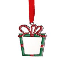Sublimation Blank Metal Gift Box Pendant Christmas Ornaments