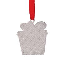 Sublimation Blank Metal Gift Box Pendant Christmas Ornaments