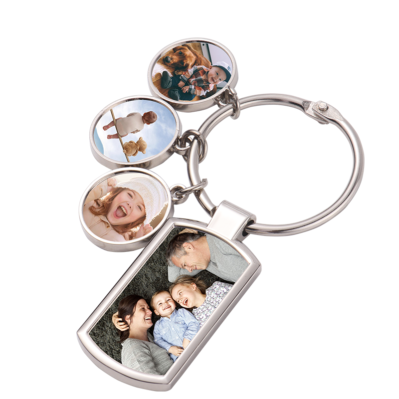 Sublimation Blank Metal Photo Keychains DIY Key Ring Maker for Slae