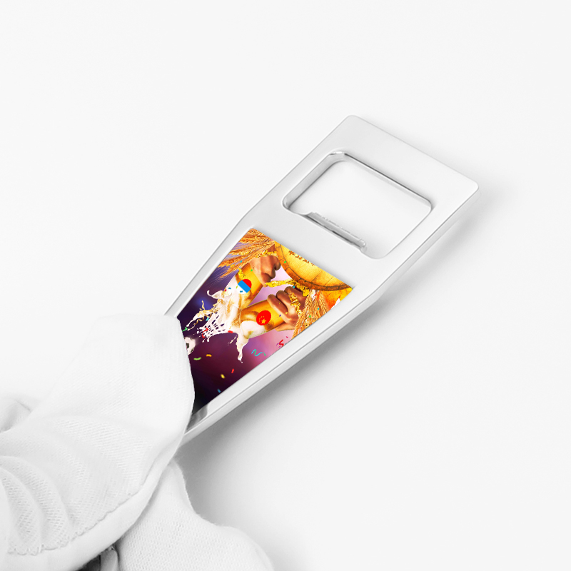 Blank Bottle Opener Keychains Sublimation Metal Custom Photo Keychain