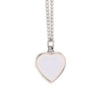 Sublimation Metal Heart Cremation Ash Urn Necklace
