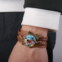 Valentine'S Day Gift Sublimation Blank Hands Bracelet Leather Bangle  Bracelets Round Sublimation Printing