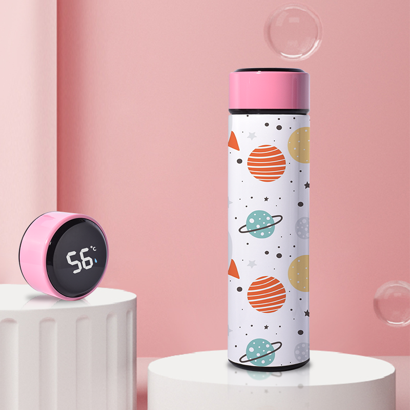 Thermal Bottle With Touch Screen Sublimation Smart Water Bottle Vacuum Flasks with LED