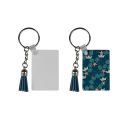 Sublimation FRP Double-sided Tassel Keychain- rectangle