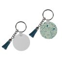 Sublimation FRP Double-sided Tassel Keychain-round