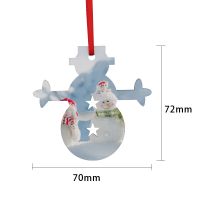 Sublimation double-side MDF Christmas Ornaments-snowman