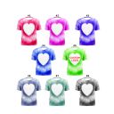 Sublimation Blank Unisex Bleached T-shirt-Heart-XL