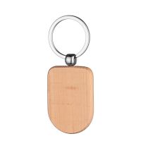 Laser Engraving Blank Wood Oval Shape Keychain-50*36*6mm
