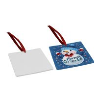 Sublimation felt air fresheners with red  rope-square